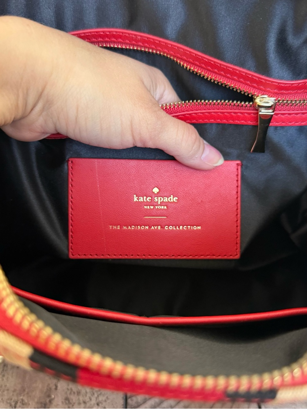 Kate spade Madison Stewart mega lane satchel red leather bag RARE - Picture 6 of 8